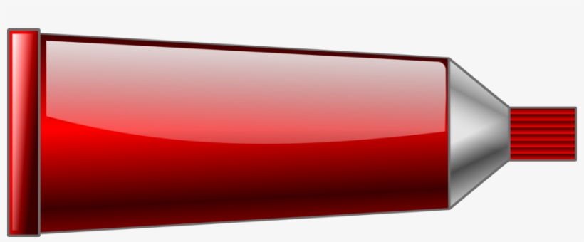 Color Red Paint Cyan Tube - Red Paint Tube Clipart, transparent png #1460483