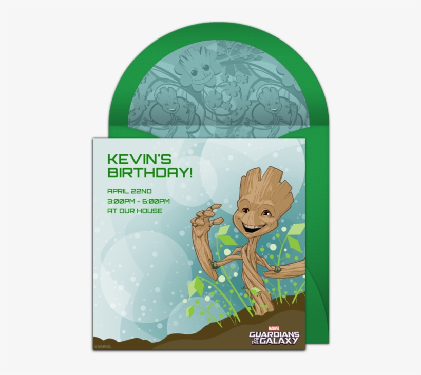 Gotg Baby Groot Online Invitation - Groot, transparent png #1460598