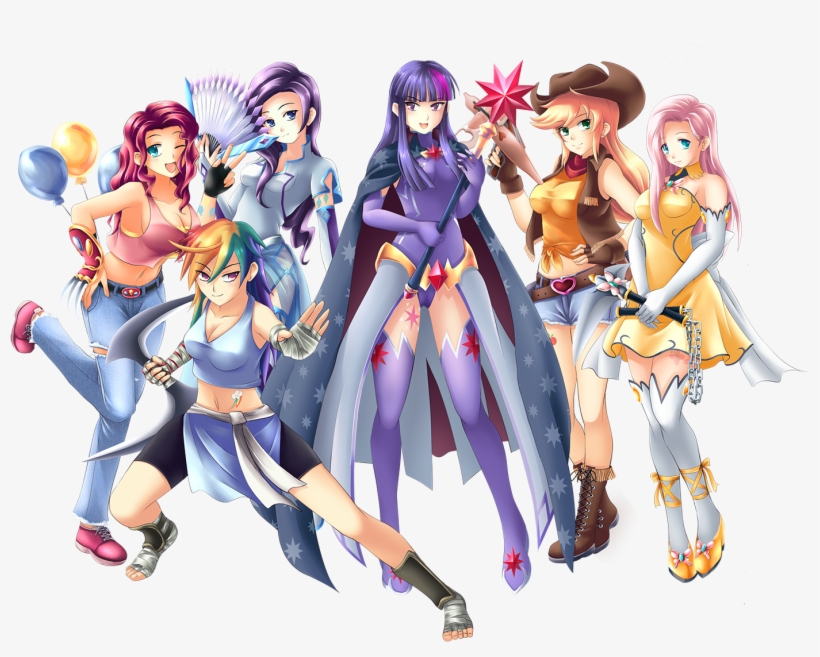 Rwby Version Of Mlp - Main 6 Human Mlp, transparent png #1460950