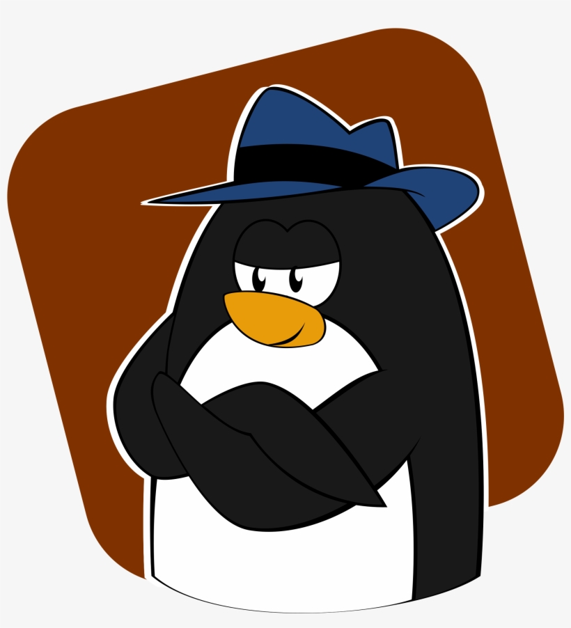 Clipart - Penguin With A Fedora, transparent png #1461001