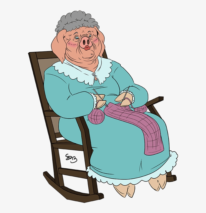 Sketch Society - Grandma Pig Clipart, transparent png #1461110