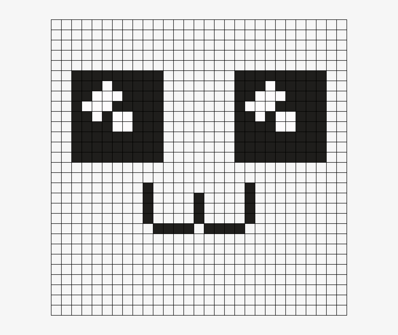 Kawaii Eyes And Mouth Perler Bead Pattern / Bead Sprite - Jak Zrobić Okrąg W Minecraft, transparent png #1461453
