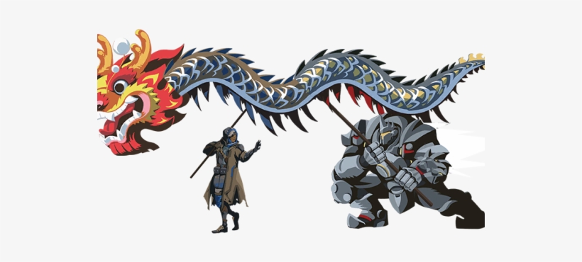 Ana X Reinhardt - Overwatch Dragon Dance Sprays, transparent png #1461683