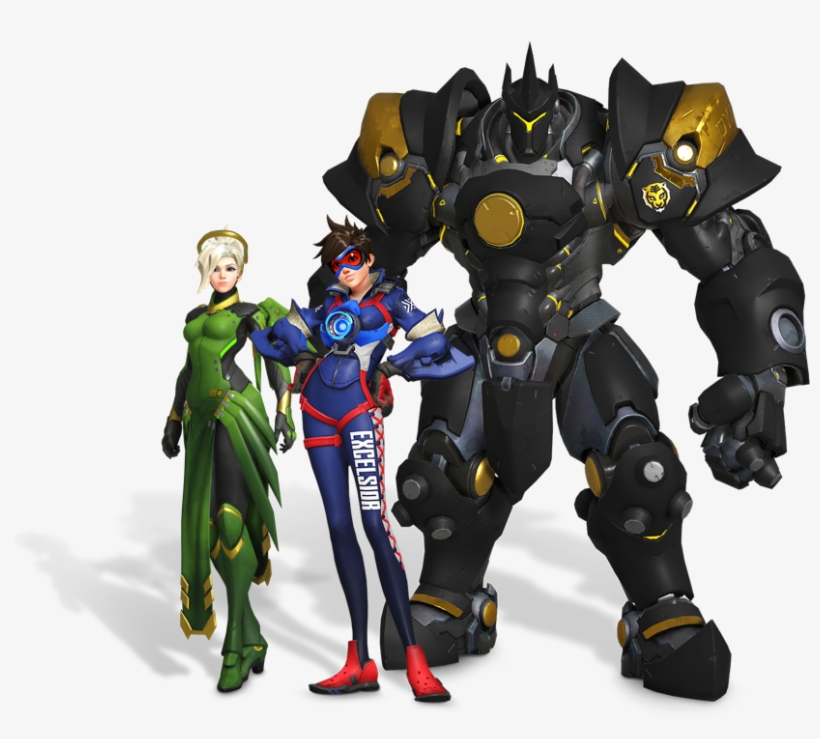 Tracer And Reinhardt (seoul Dynasty) - Overwatch All Star Skins, transparent png #1461951