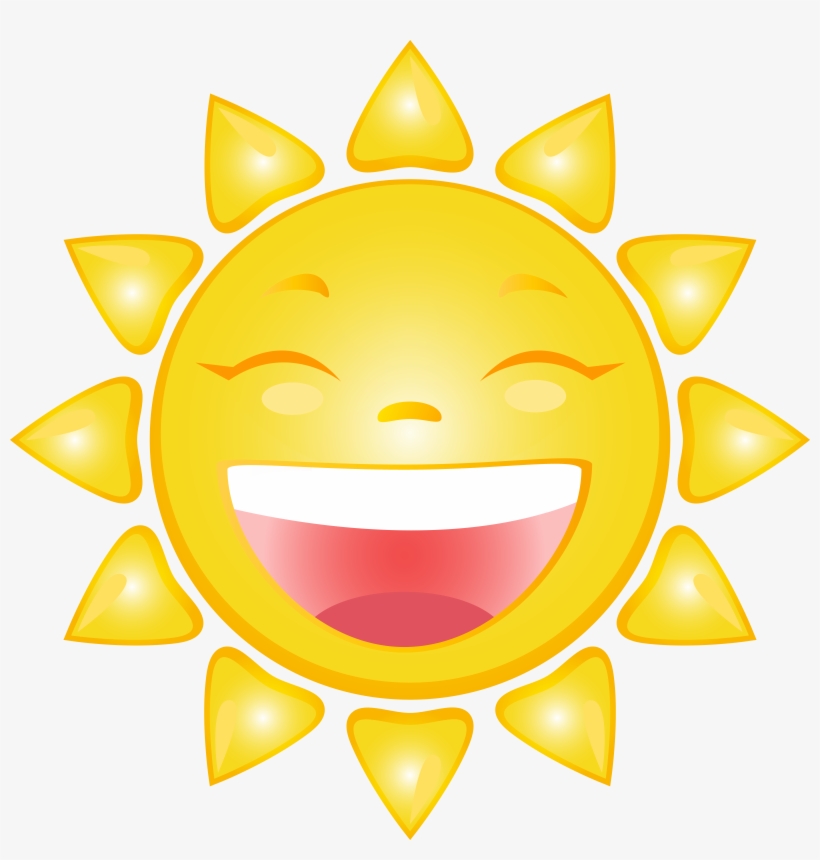 Smiling Sun Cartoon Png Clip Art Image, transparent png #1462524
