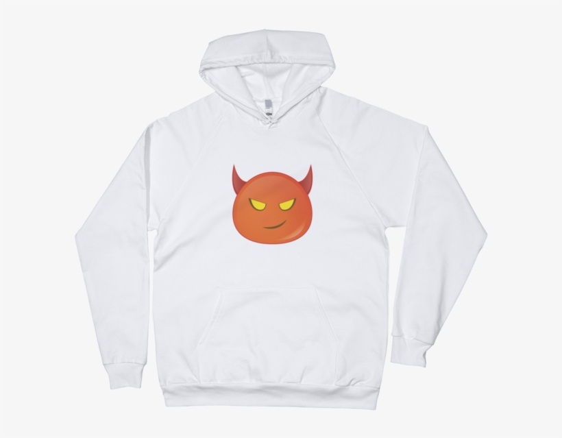 Expressive Red Devil Emoji Unisex Pullover Hoodie - Hoodie, transparent png #1462771