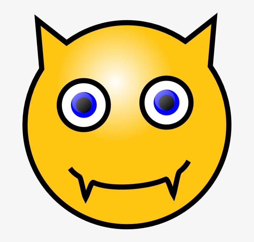 Devil Smiley Clip Art At Clker - Devil Smiley Face, transparent png #1462774