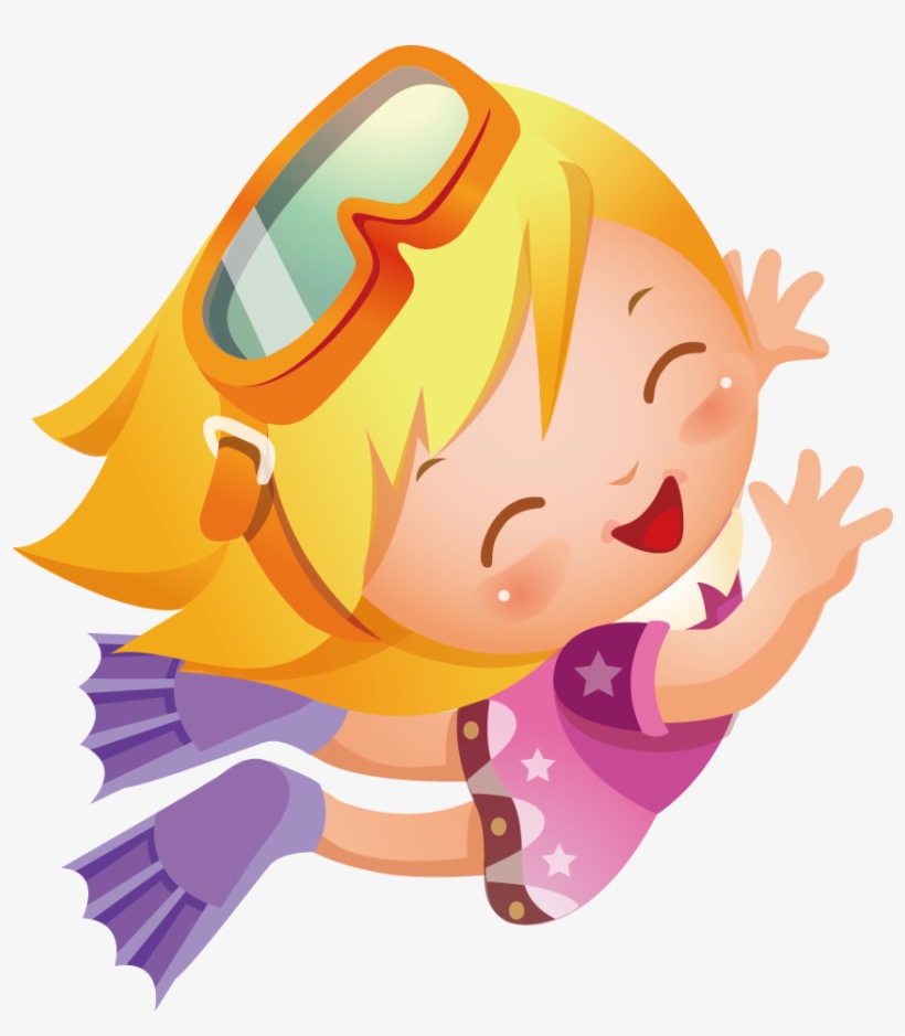 Png Transparent Underwater Diving Illustration Happy - กล่อง ของขวัญ วัน เด็ก, transparent png #1462795