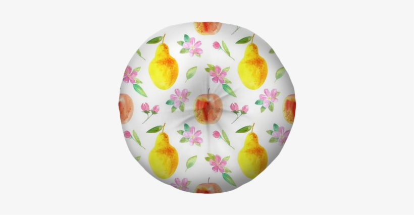Seamless Pattern With Apple,pear And Flower - Strawberry, transparent png #1463326
