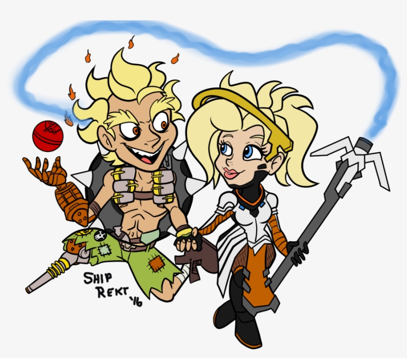 Balls Deep In Mercyrat - Junkrat And Mercy Ship, transparent png #1463413