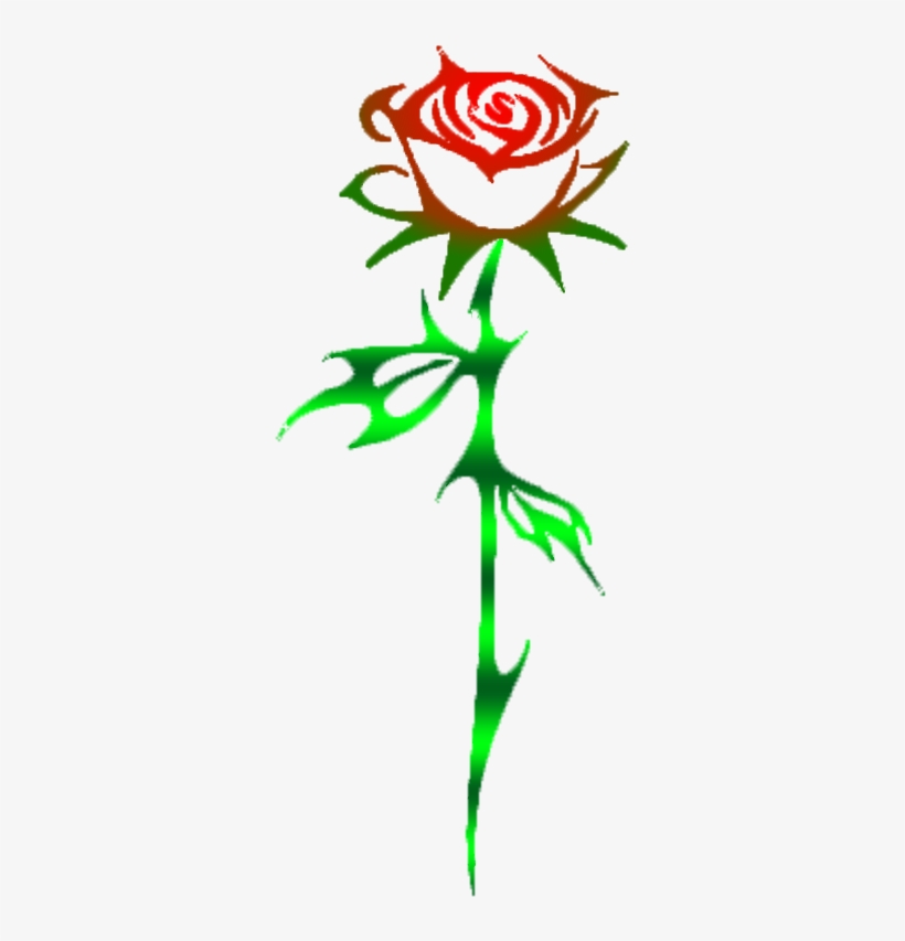 Rose Thorns Png - Dibujo De Rosa Con Espinas, transparent png #1463872