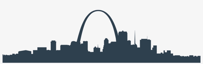 Cityscape - St Louis Skyline Black And White, transparent png #1464154