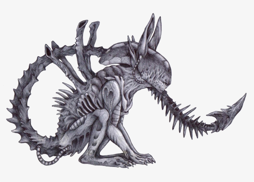 Cat Xenomorph By Zombiemutt13 - Xenomorph With Cat, transparent png #1464877