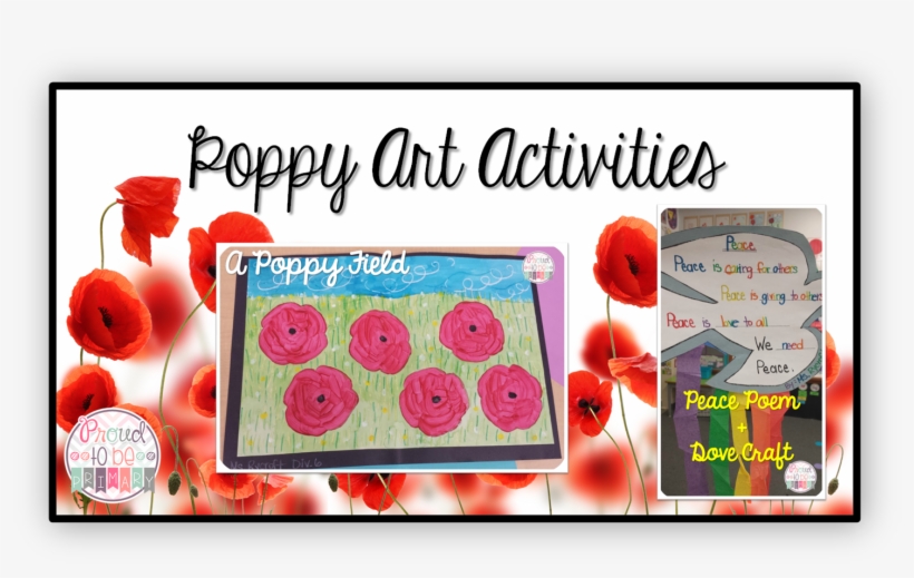 Write Poems In The Shape Of A Dove - Design Art 'lovely Poppy Flowers On White' Graphic, transparent png #1464881