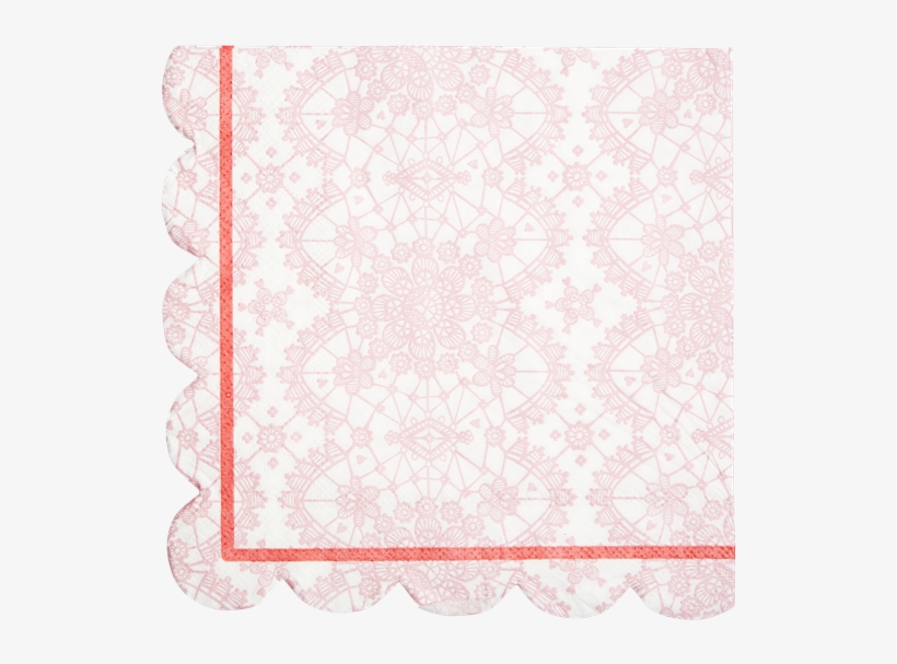 Pink Lace Napkins - Napkin, transparent png #1465208