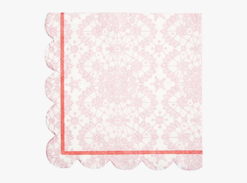 Pink Lace Napkins - Napkin, transparent png #1465208