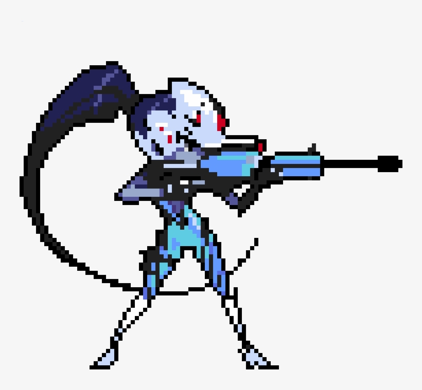 Widowmaker Frozen - Overwatch Pixel Spray Grid, transparent png #1465347