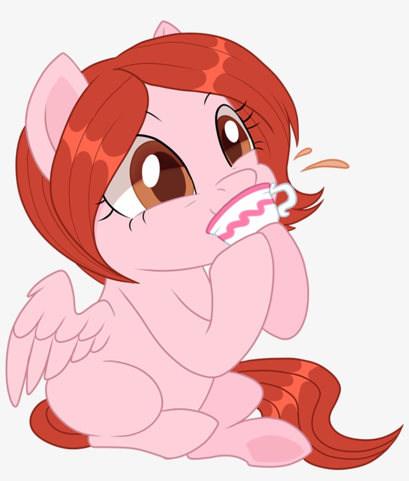 Pepooni, Chibi, Commission, Cup, Female, Mare, Oc, - Cartoon, transparent png #1465929