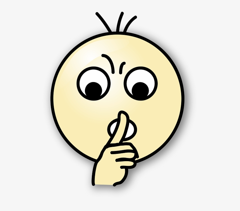 Face, Cartoon, Finger, Smiley, Mouth, Close, Sound - Finger On Your Lips, transparent png #1465953
