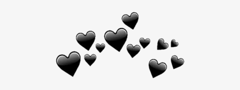 Blackhearts Dark Heart Tumblr Stickers Followmefo Report - Black Hearts Tumblr Png, transparent png #1467807