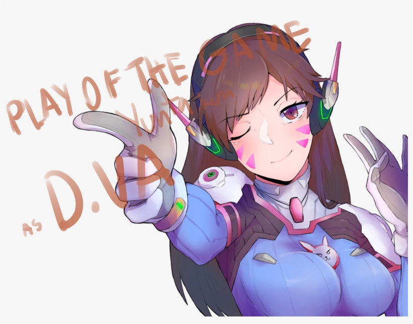 Play Of T Overwatch Vertebrate Cartoon Purple Fictional - D.va, transparent png #1468191