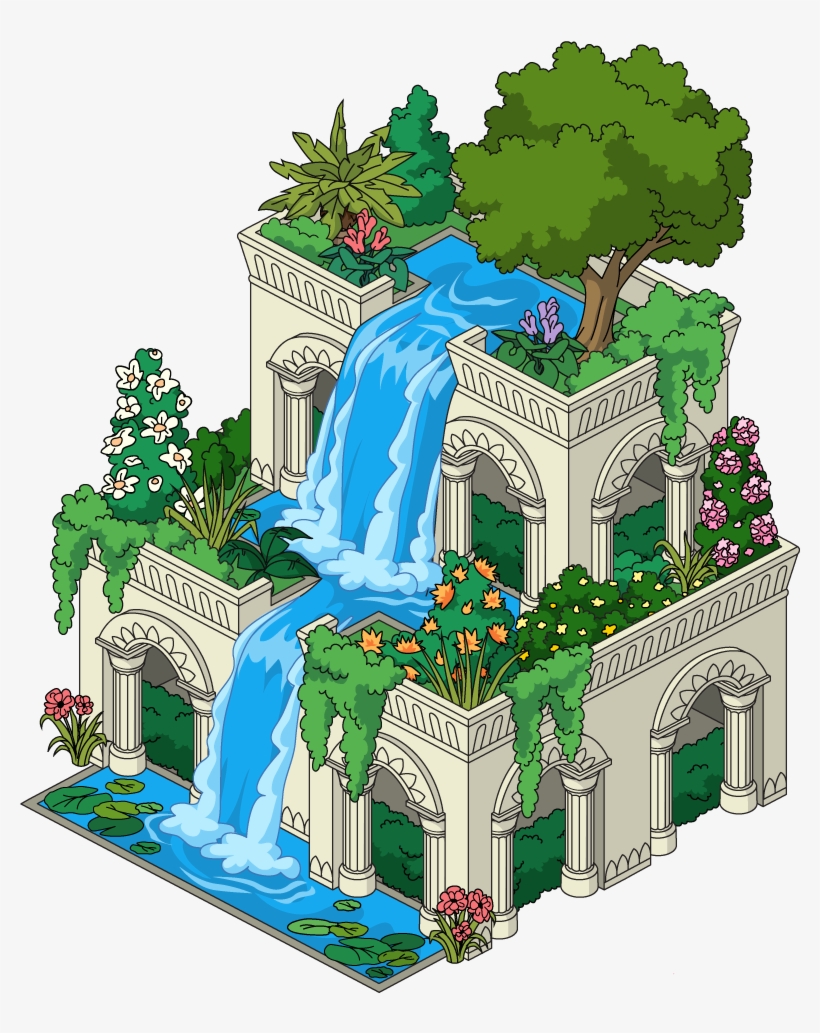 Building Hanging Gardens Of Babylon - Hanging Gardens Of Babylon Png, transparent png #1468192