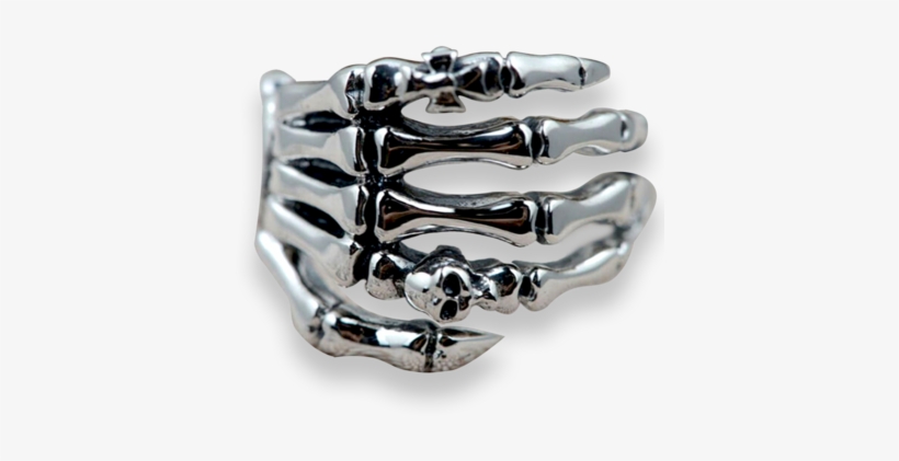 925 Sterling Silver Skeleton Hand Ring - Skeleton Hand Ring 925 Sterling Silver Rocker Gothic, transparent png #1468247