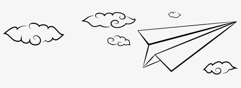 Avion Y Nubes - Paper Plane Clip Art, transparent png #1470720