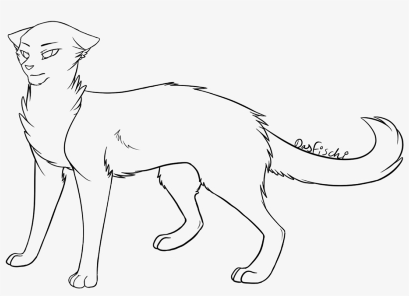 F2u Cat Lines By Dasfischi - Warrior Cats Template, transparent png #1470767
