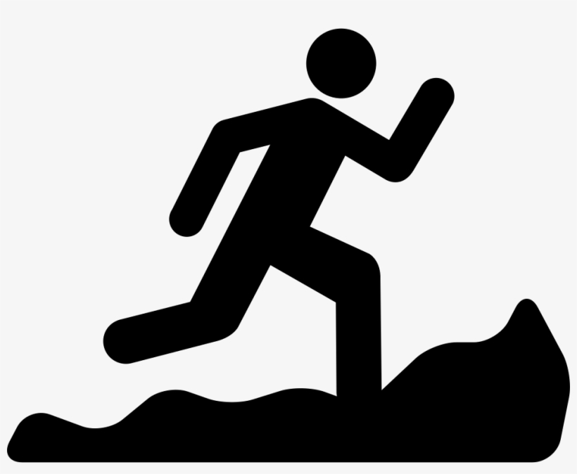 Mountain Running Silhouette - Trail Running Icon, transparent png #1471140