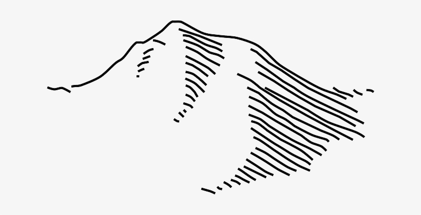 Black, Outline, Map, Mountain, Symbol, Silhouette - Mountain Clip Art, transparent png #1471216