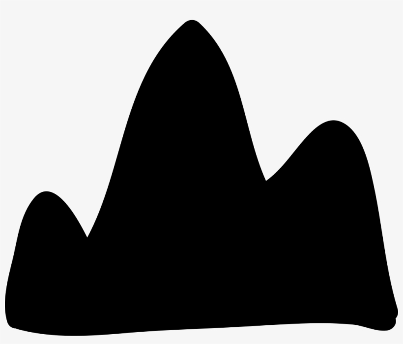 Mountain Hand Drawn Filled Silhouette Comments - Montaña Siluetas, transparent png #1471299