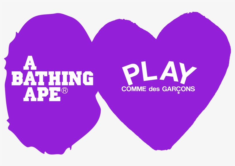 Comme Des Garcons And A Bathing Ape Collaboration - Bape Comme Des Garcons Play, transparent png #1471348