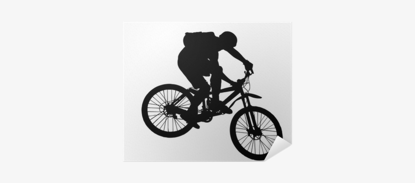 Vector Jump With A Mountain Bike - Mountain Bike Silhouette Png, transparent png #1471688