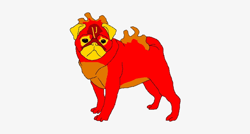 Fire Pug - Jpeg, transparent png #1471857