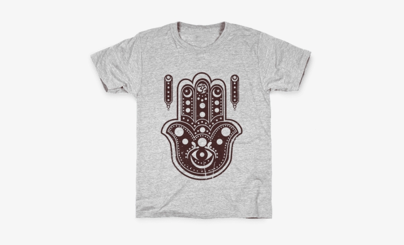 Namaste Hamsa Hand Kids T-shirt - Love Garlic Bread White Print T-shirt: Funny T-shirt, transparent png #1472316