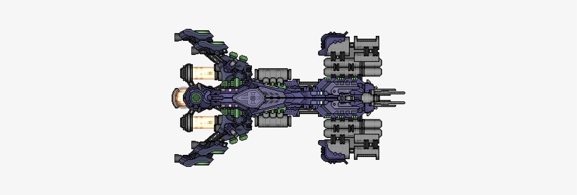 Galaga Ship Sprite Png Pin Top Down Spaceship Sprite - 8 Bit Spaceship Transparent, transparent png #1472522