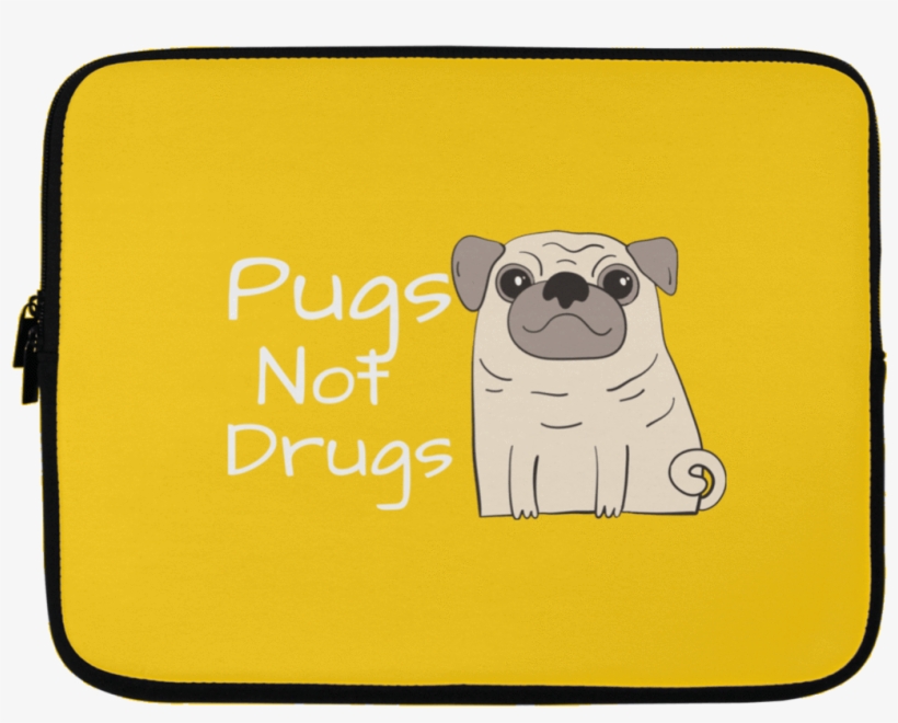 Pugs Not Drugs Laptop Sleeves - Christmas Day, transparent png #1472527
