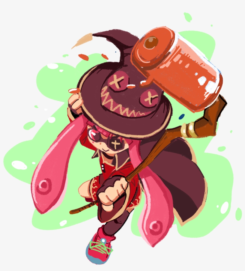 Splatoon Splatoon 2 Arms Cartoon Art Illustration - Splatoon Megumin, transparent png #1473428