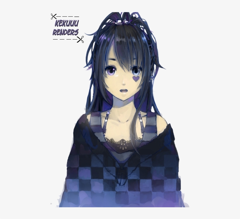 Blue Anime Girl Render By Kekuuu By Kekuuu - Blue Anime Girl Render, transparent png #1473581