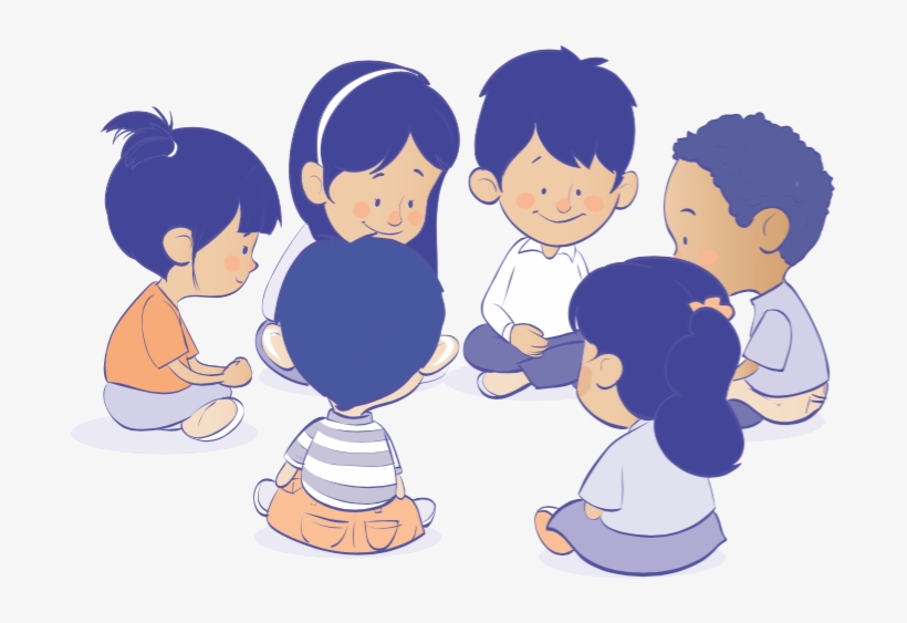 Niñas Y Niños Sentados En Círculo, transparent png #1473640