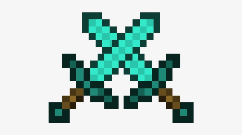 Minecraft Diamond Sword Pngzubora Gabora Mountain Smithy - Minecraft Diamond Sword Crossed, transparent png #1473779