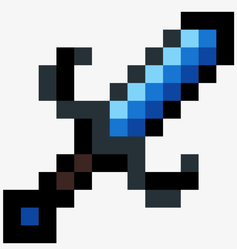 Ocean Gleam 16x Diamond Sword - Diamond Sword, transparent png #1473825