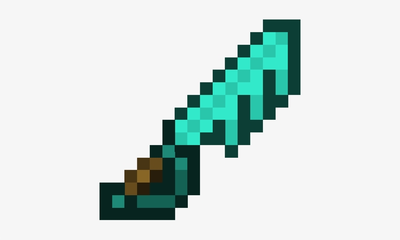 Minecraft Diamond Sword Png Gallery For > Minecraft - Minecraft Sword 16 X 16, transparent png #1474029