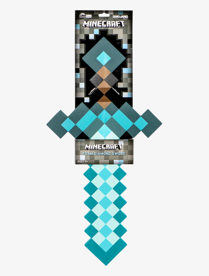 Minecraft Foam Diamond Sword, , Large - Minecraft, transparent png #1474074