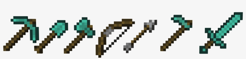 Minecraft Diamond Sword Png - Minecraft Bow Coloring Pages, transparent png #1474135