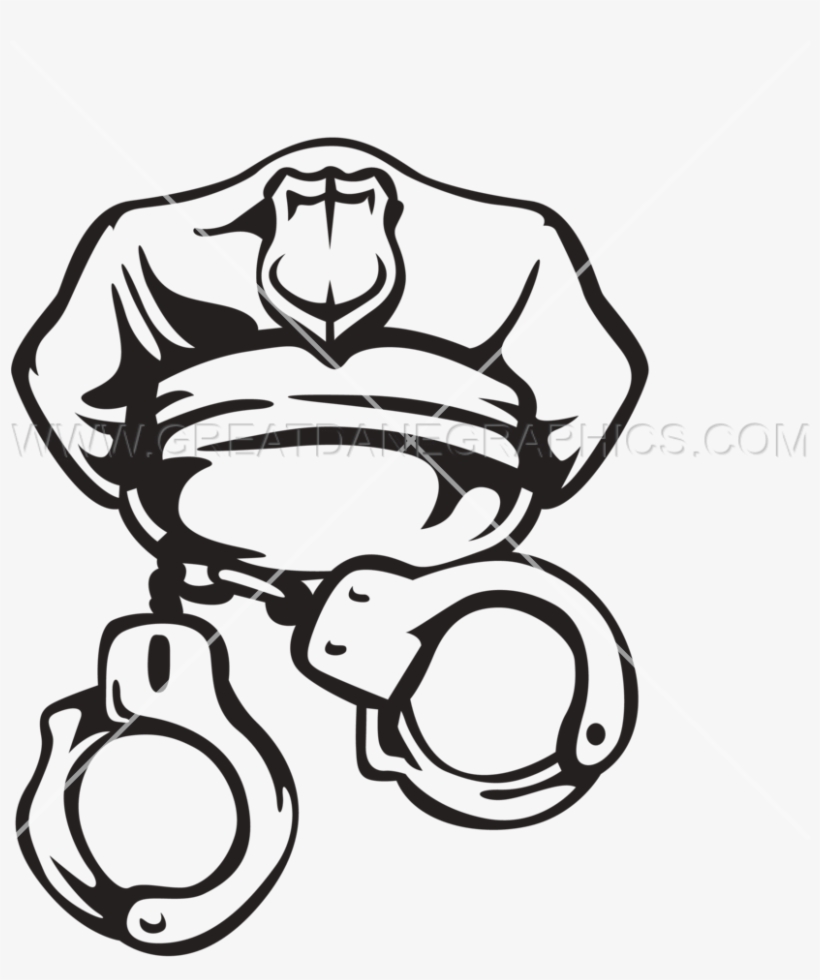 Police Hat & Cuffs - Police, transparent png #1474256