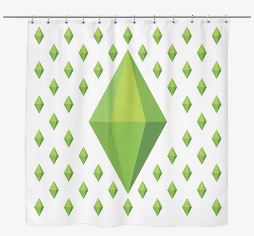 The Sims Plumbob Diamond Shower Curtain - Patchwork, transparent png #1474563
