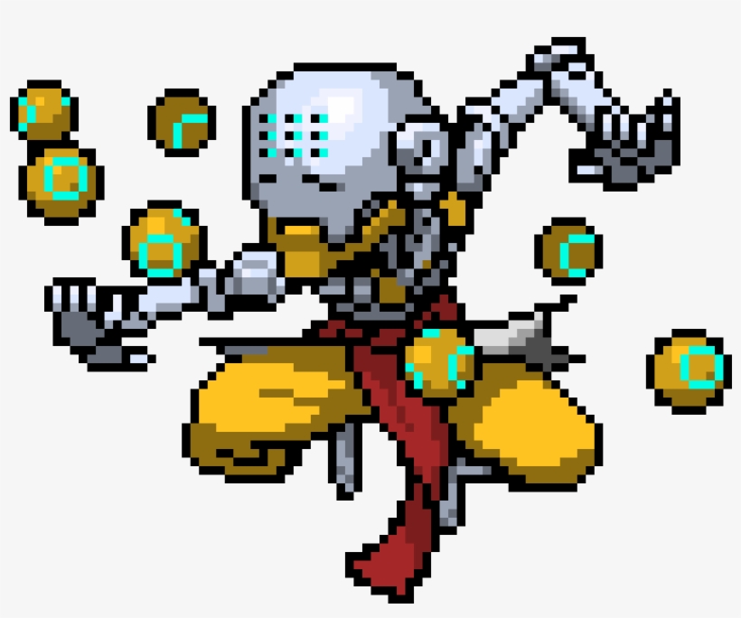 Zenyatta - Overwatch Zenyatta Pixel Spray, transparent png #1474590