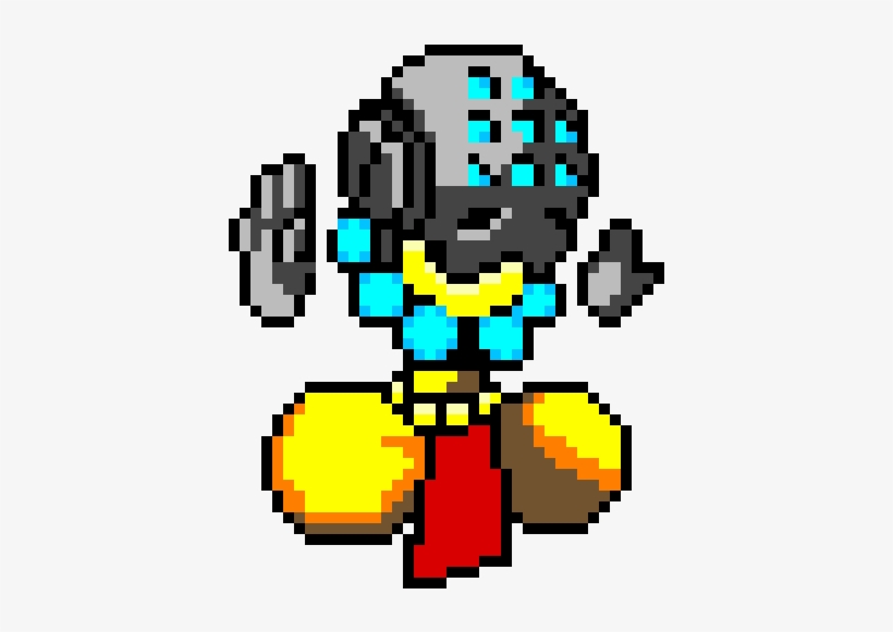 Zenyatta - Perler Beads Patterns Overwatch, transparent png #1474731